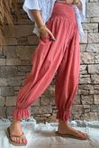 Sundaze Cheesecloth Bloomer Pant Indian Red
